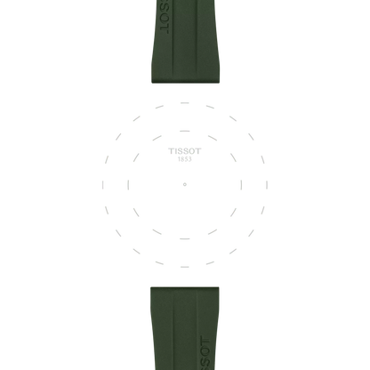 Original Tissot Kautschukarmband khaki Bandanstoß 20 mm