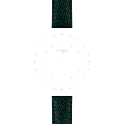 Original Tissot Lederarmband dunkelgrün Bandanstoß 18 mm