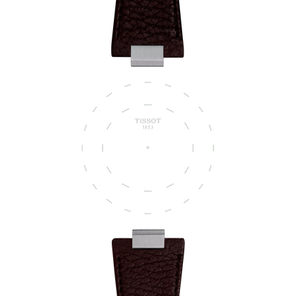 Original Tissot Lederarmband dunkelbraun für PRX-Modelle mit 40 mm Durchmesser