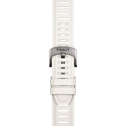 Original Tissot Silikonarmband weiß Bandanstoß 21 mm