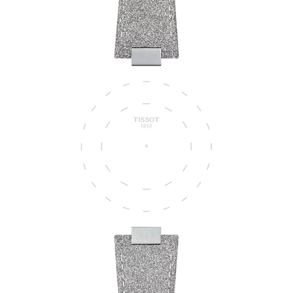 Original Tissot Synthetikarmband Grau für PRX-Modelle mit 35 mm Durchmesser