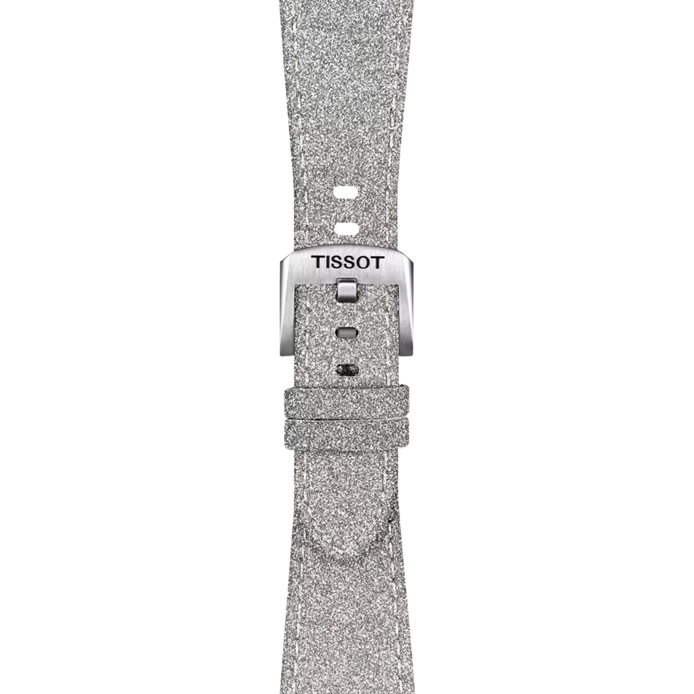 Original Tissot Synthetikarmband Grau für PRX-Modelle mit 35 mm Durchmesser