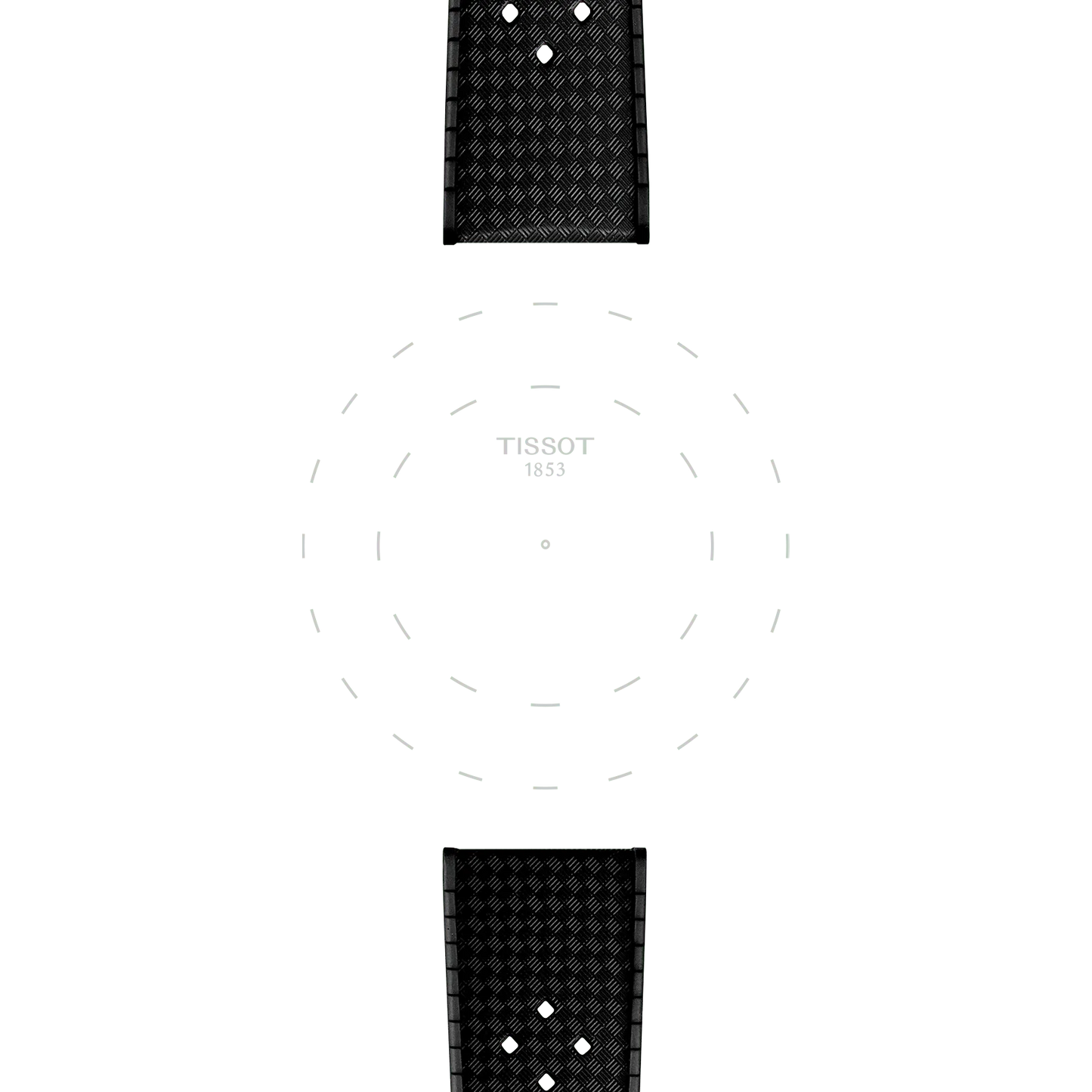 Tissot Official Black Rubber Strap 20mm