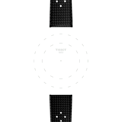 Tissot Official Black Rubber Strap 20mm