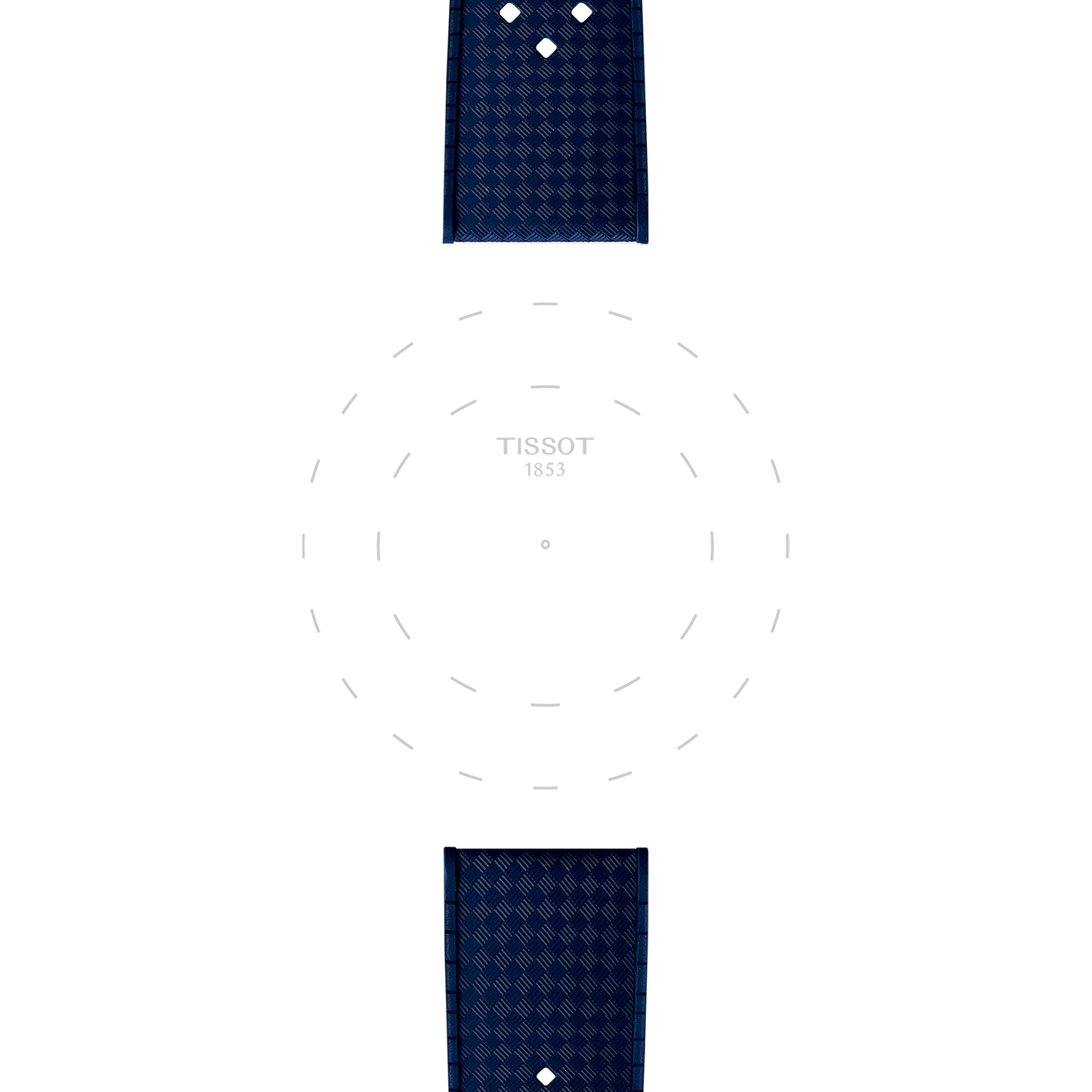Original Tissot Kautschukarmband blau bandanstoss 20 mm