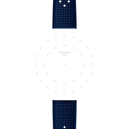 Original Tissot Kautschukarmband blau bandanstoss 20 mm