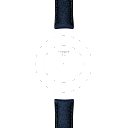 Original Tissot Synthetikarmband vegan blau Bandanstoss 16 mm