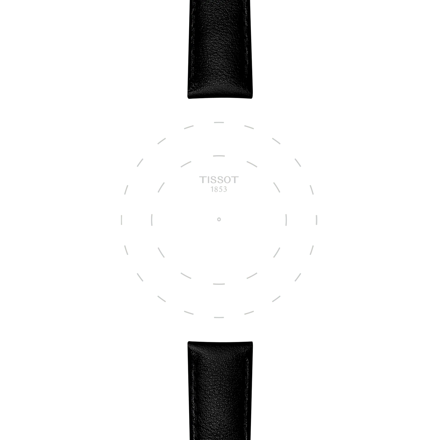 Original Tissot Synthetikarmband vegan schwarz Bandanstoss 16 mm