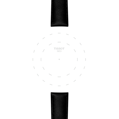Original Tissot Synthetikarmband vegan schwarz Bandanstoss 16 mm
