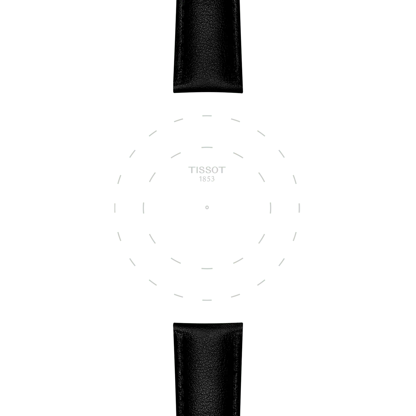 Original Tissot Synthetikarmband vegan schwarz Bandanstoss 18 mm