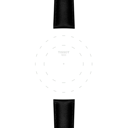 Original Tissot Synthetikarmband vegan schwarz Bandanstoss 18 mm