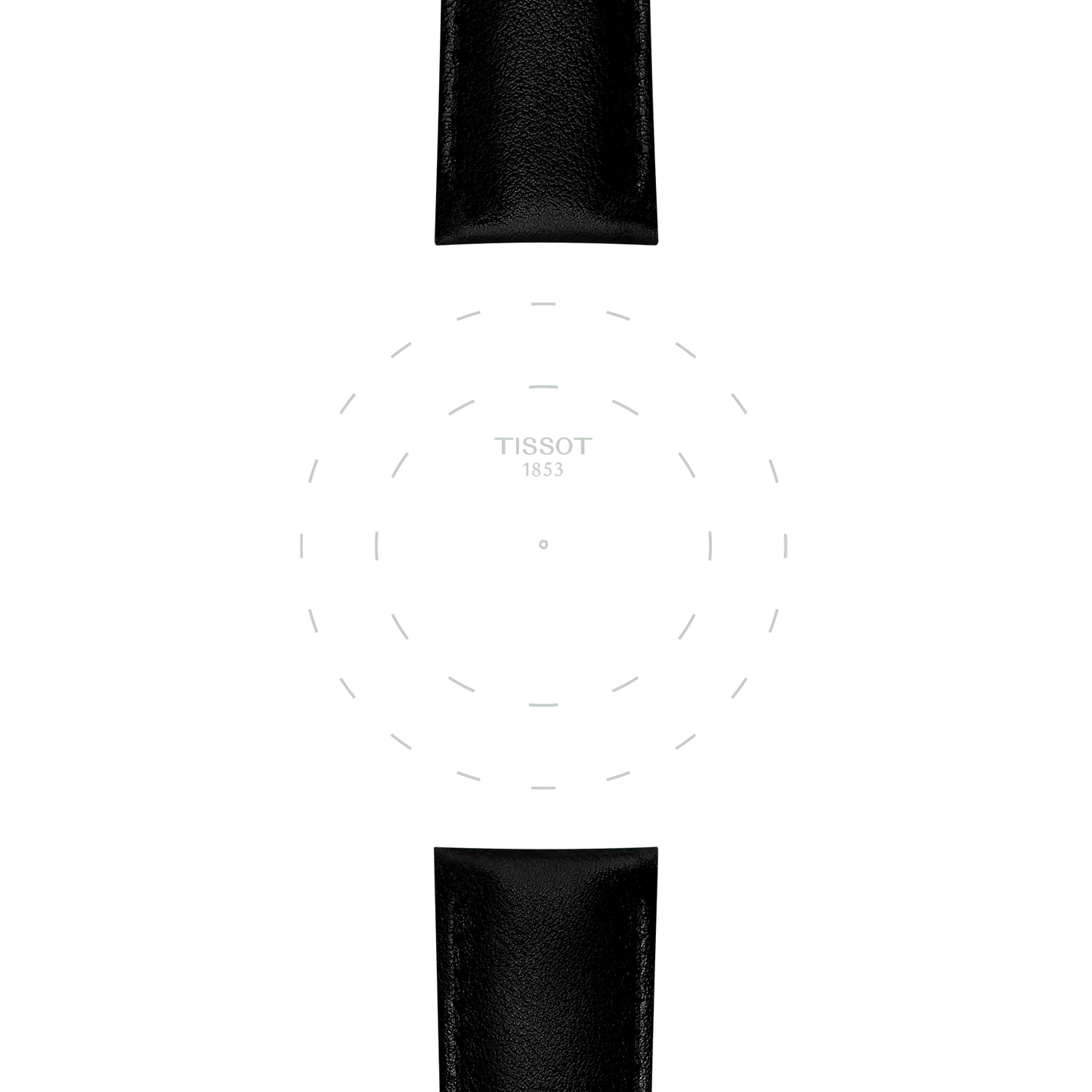 Original Tissot Synthetikarmband vegan schwarz Bandanstoss 22 mm