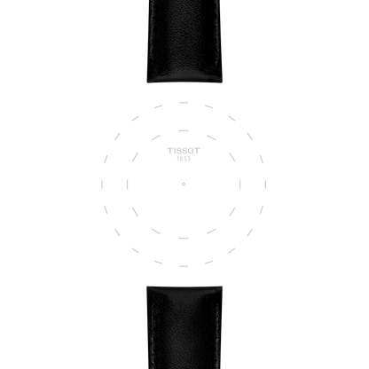 Original Tissot Synthetikarmband vegan schwarz Bandanstoss 22 mm