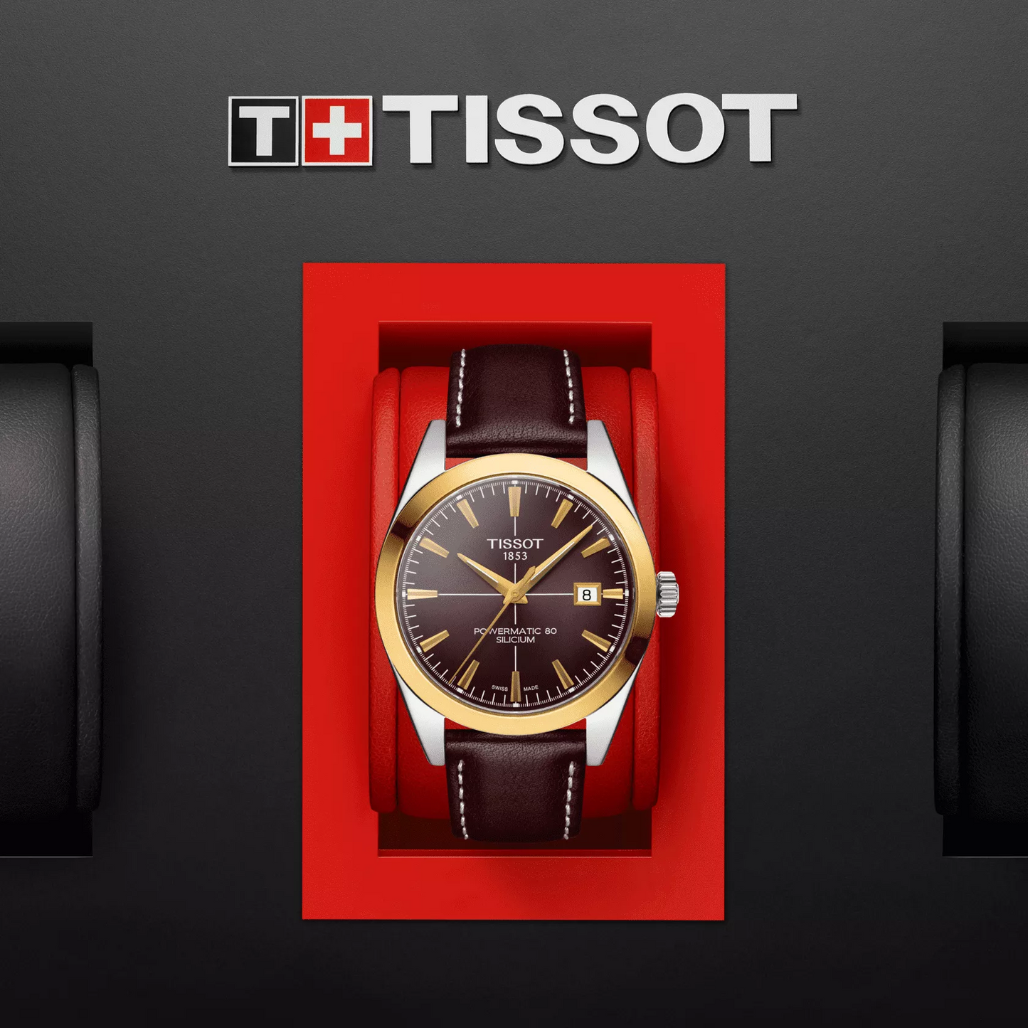 Tissot Gentleman Powermatic 80 Silicium 18K Massivgoldlünette