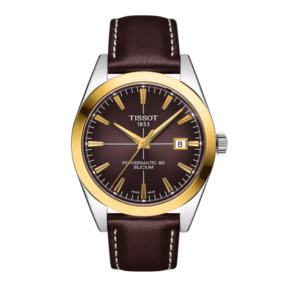 Tissot Gentleman Powermatic 80 Silicium 18K Massivgoldlünette