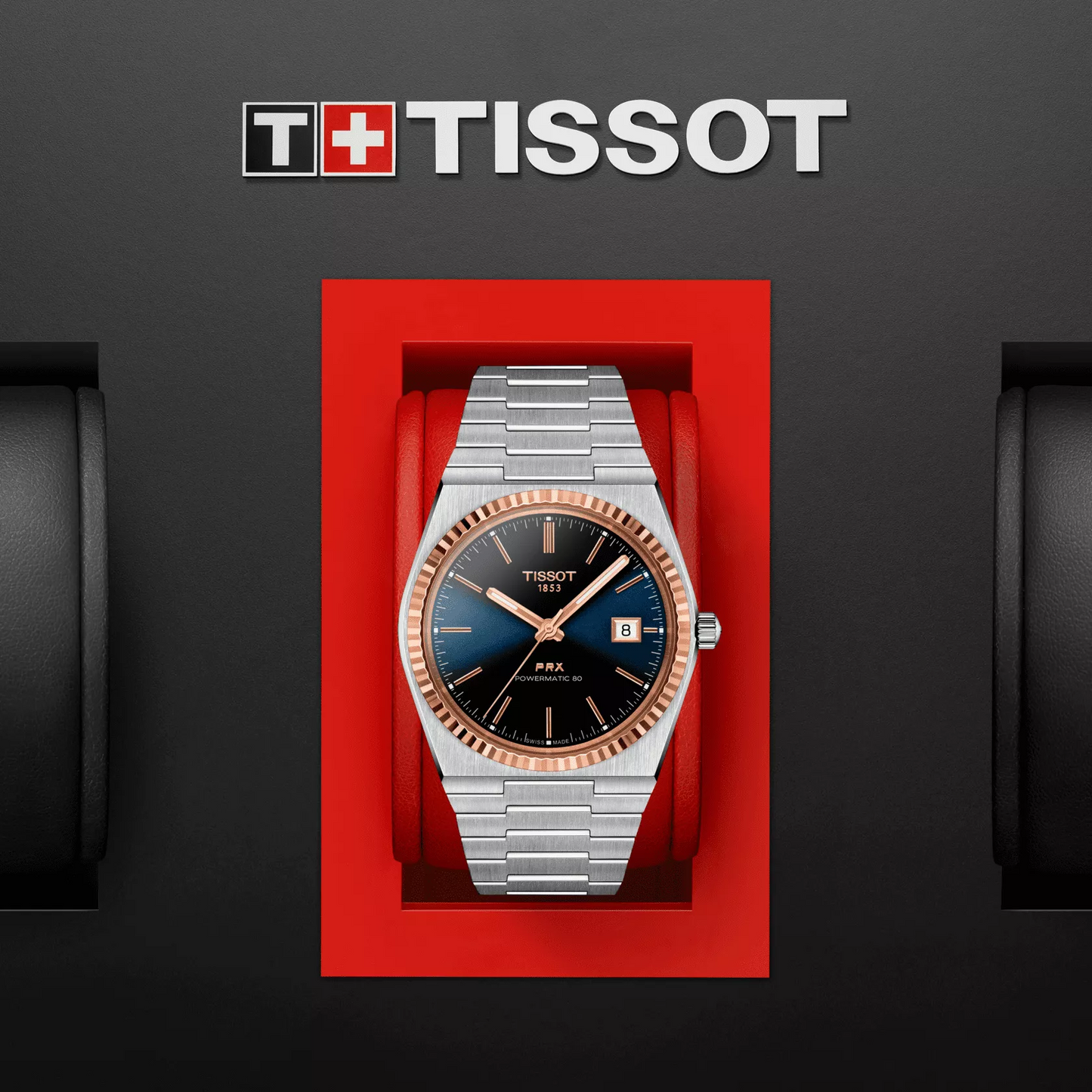Tissot PRX Powermatic 80 Edelstahl & 18K Goldlünette 40mm