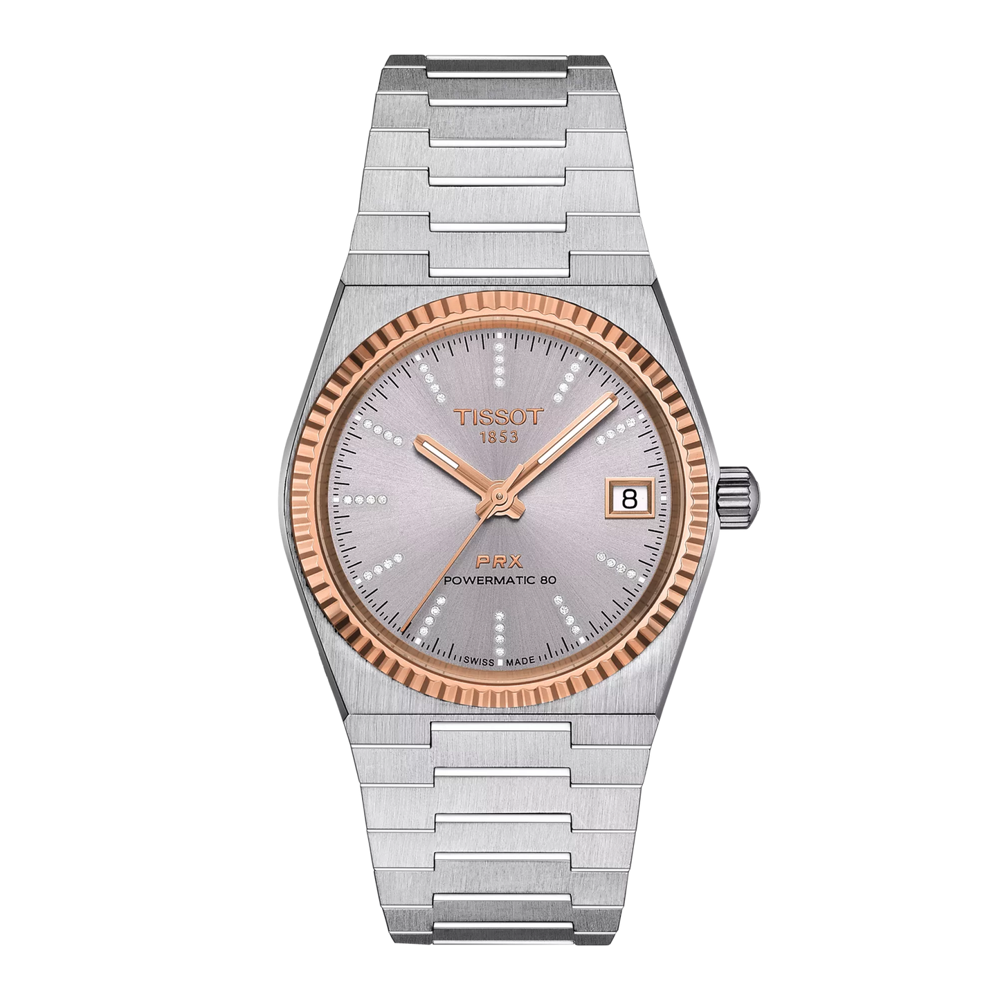 Tissot PRX 35mm Powermatic 80 Edelstahl & 18K Goldlünette