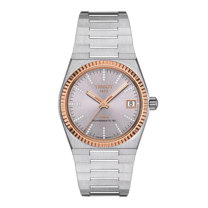 Tissot PRX 35mm Powermatic 80 Edelstahl & 18K Goldlünette