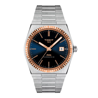 Tissot PRX Powermatic 80 Edelstahl & 18K Goldlünette 40mm