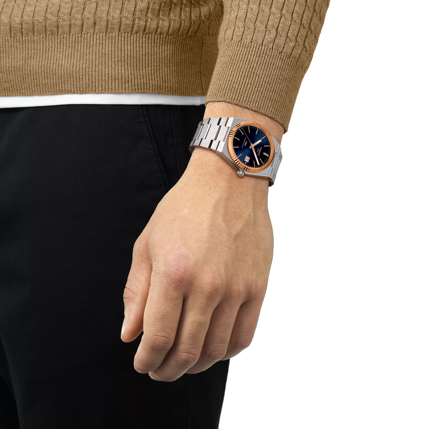 Tissot PRX Powermatic 80 Edelstahl & 18K Goldlünette 40mm