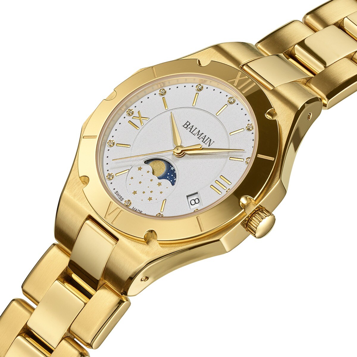 BE BALMAIN MOONPHASE, Weiss