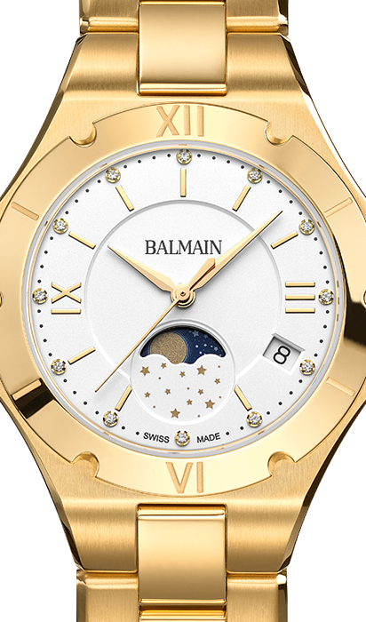 BE BALMAIN MOONPHASE, Weiss