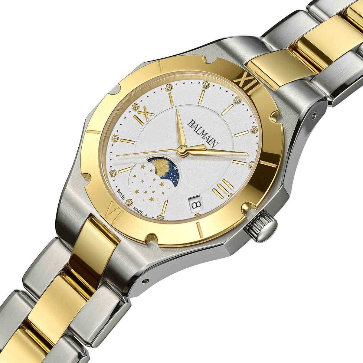 BE BALMAIN MOONPHASE, Weiss