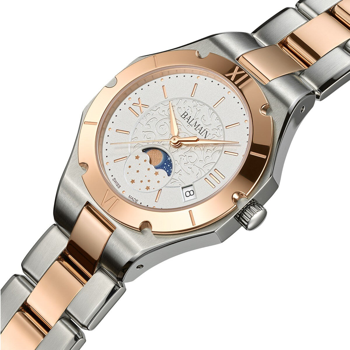 BE BALMAIN MOONPHASE, Silber