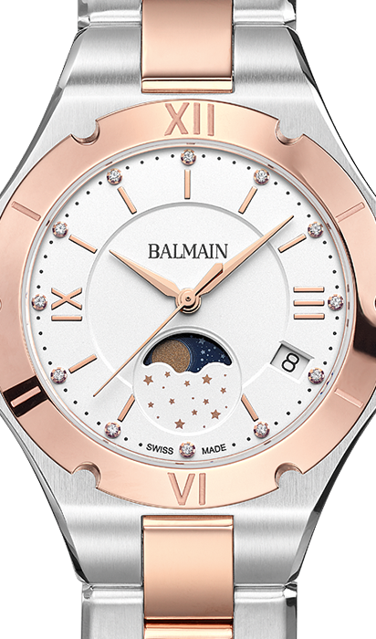 BE BALMAIN MOONPHASE, Weiss