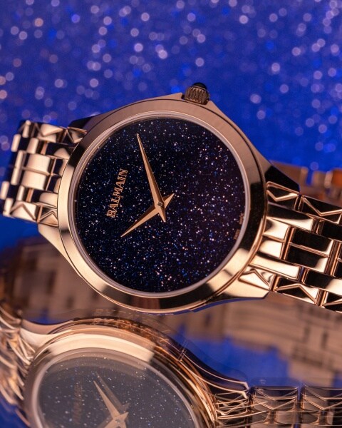 BALMAIN FLAMEA II SEMI-PRECIOUS STONES, Blau