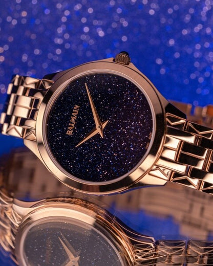 BALMAIN FLAMEA II SEMI-PRECIOUS STONES, Blau