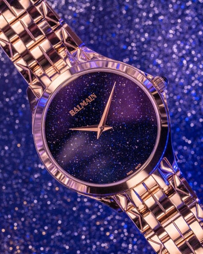 BALMAIN FLAMEA II SEMI-PRECIOUS STONES, Blau